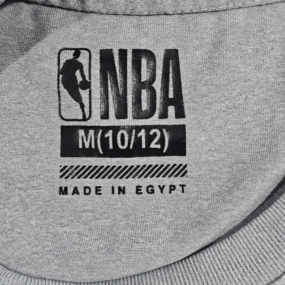 NBA Kids M 10/12 Gray Graphic Tee Short Sleeve Athletic Shirt - Picture 4 of 5